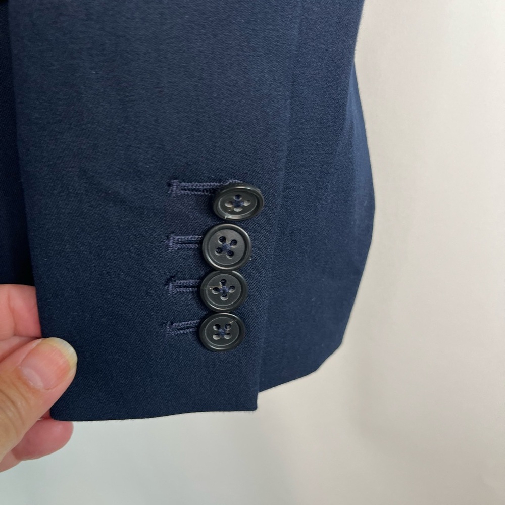 J.Crew Womens Navy Blue Blazer Size 4 Tailored Two-Button Jacket Business Casual - Picture 5 of 5